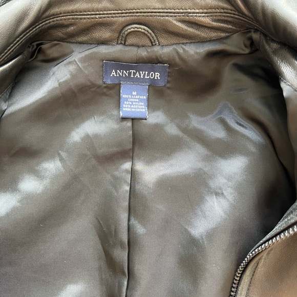 Woman’s Ann Taylor Leather Jacket - Picture 2 of 3